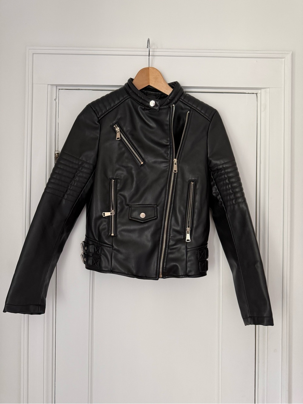 Zara Faux Leather Women's Black Jacket